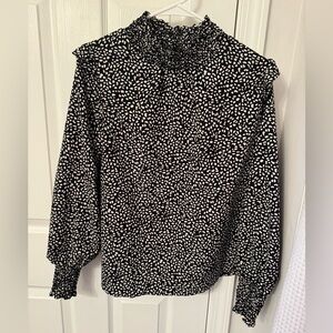 Sanctuary Black and White Speckled Blouse